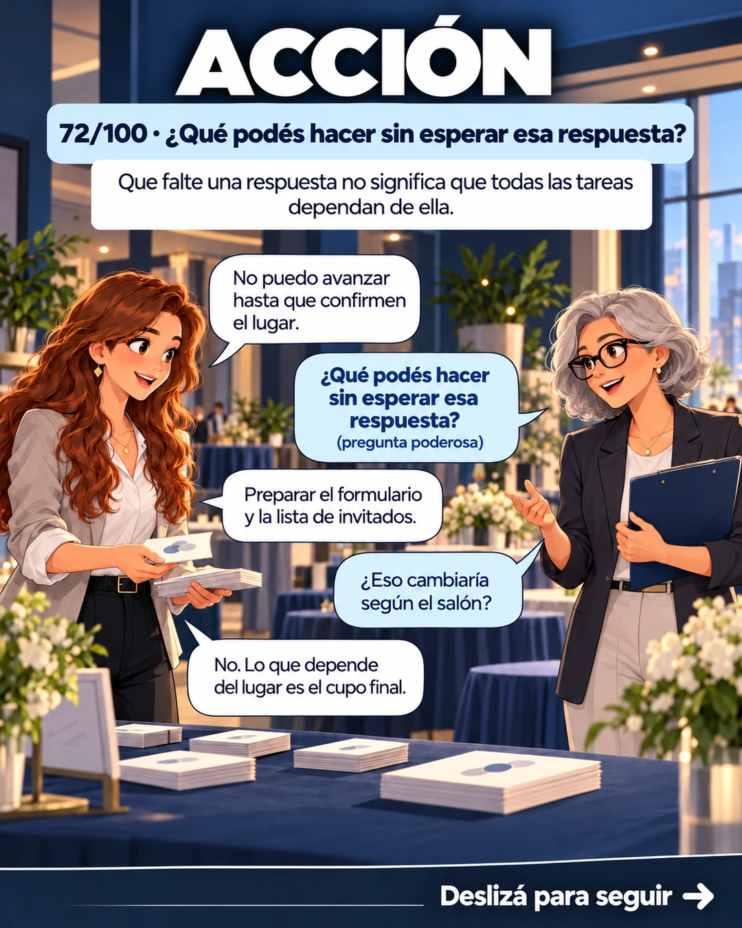72/100 · ¿Qué podés hacer sin esperar esa respuesta?