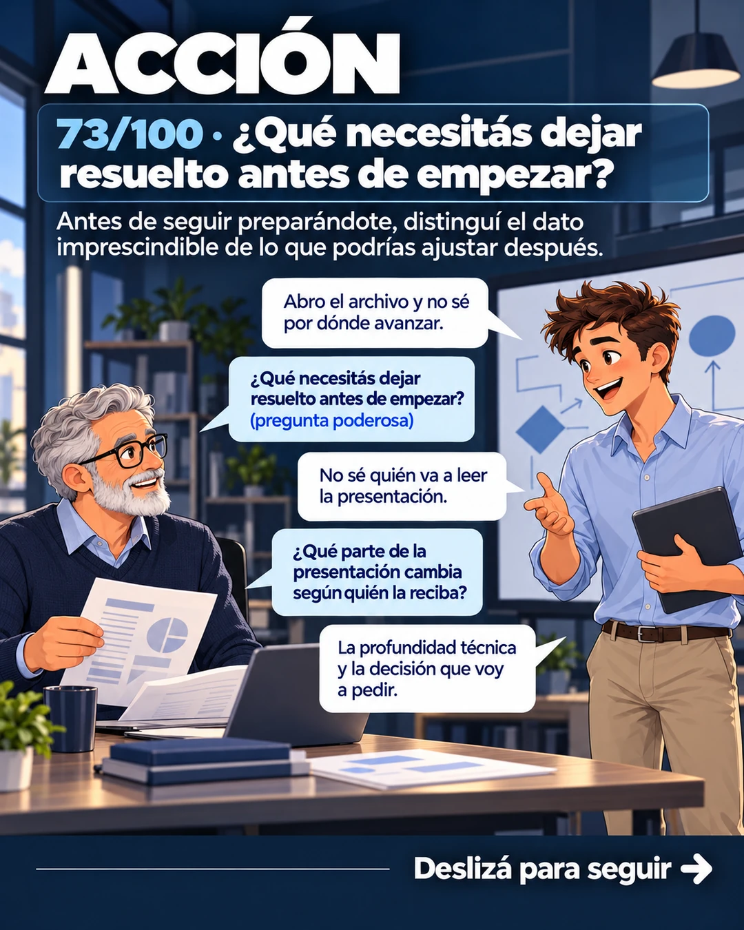 73/100 · ¿Qué necesitás dejar resuelto antes de empezar?