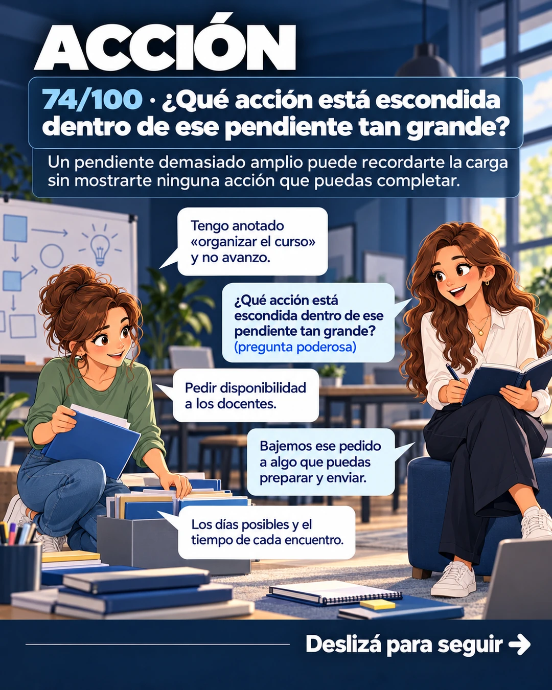 74/100 · ¿Qué acción está escondida dentro de ese pendiente tan grande?
