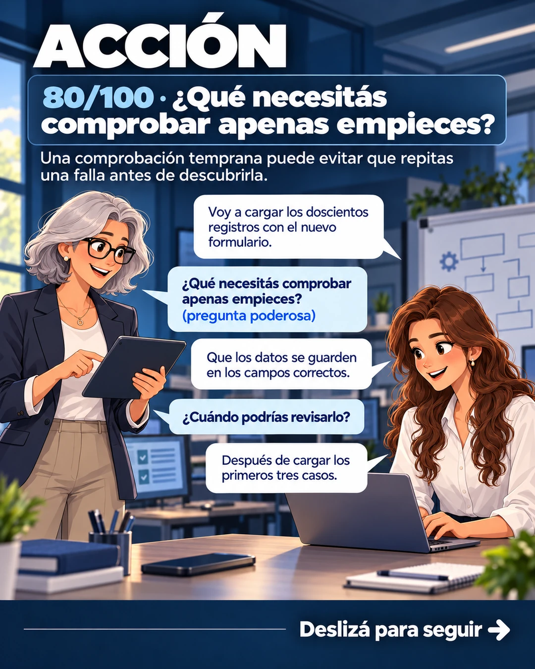 80/100 · ¿Qué necesitás comprobar apenas empieces?