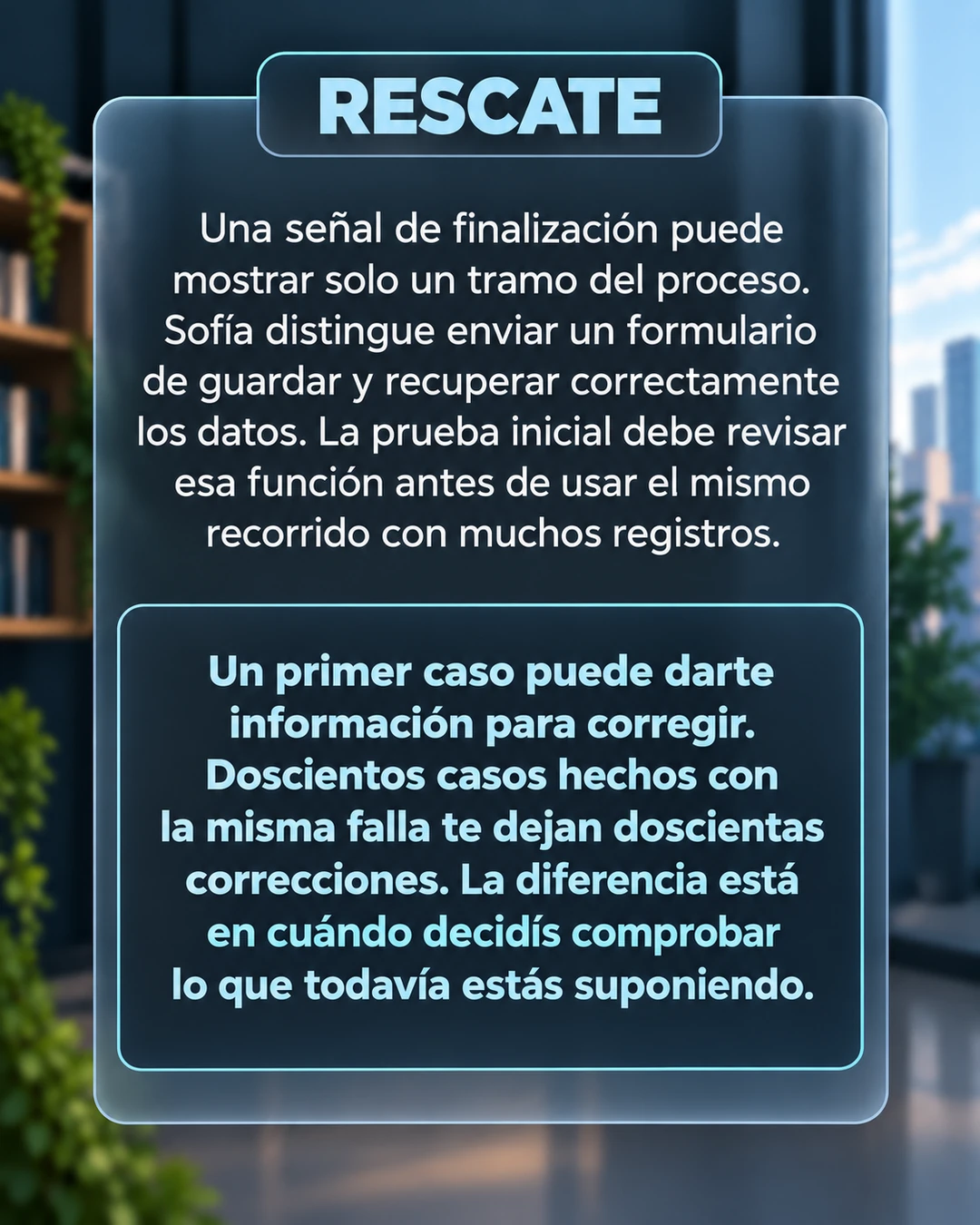 Rescate 80/100 · Comprobar a tiempo