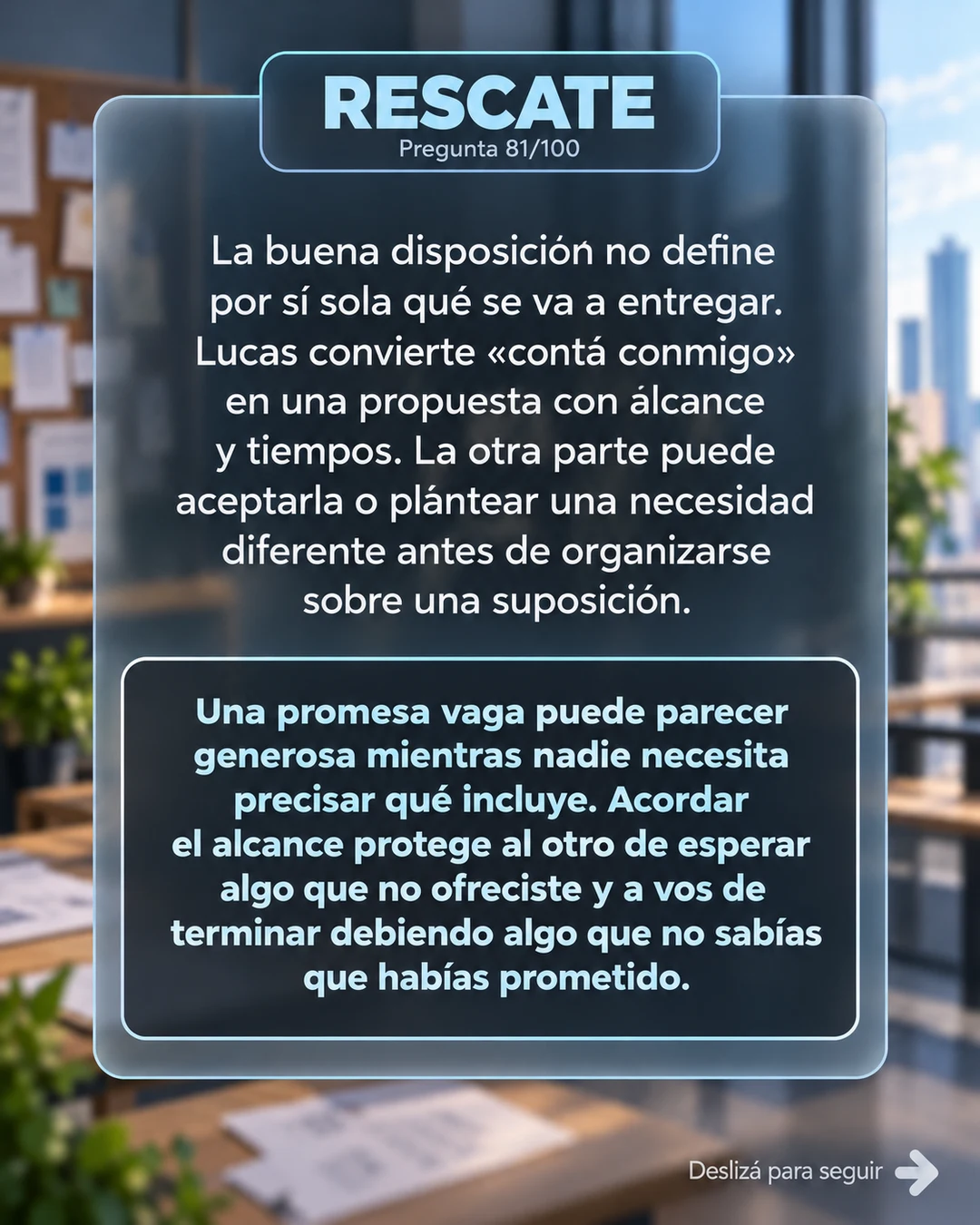 Rescate 81/100: una promesa necesita alcance