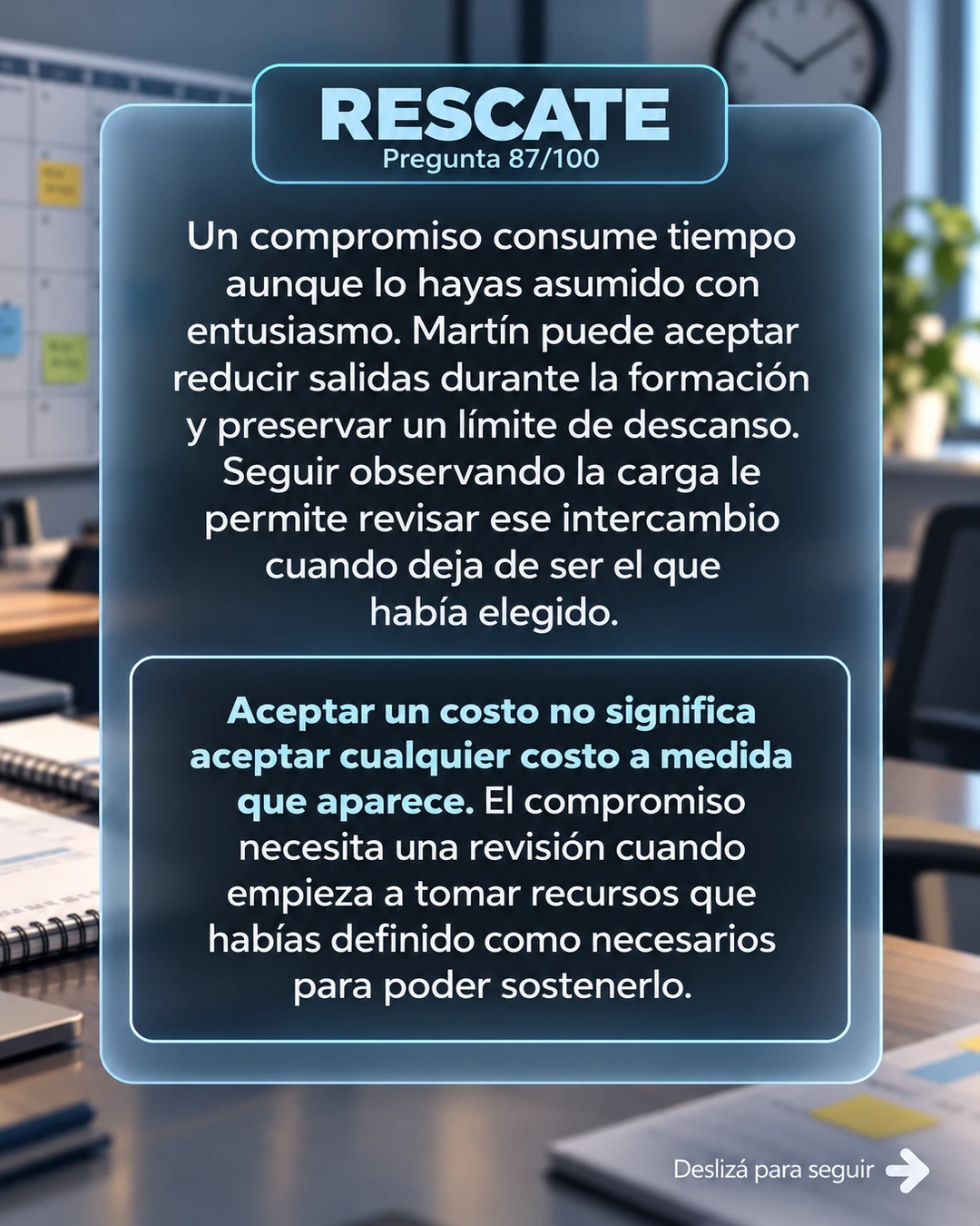 Rescate 87/100: aceptar un costo tiene límites