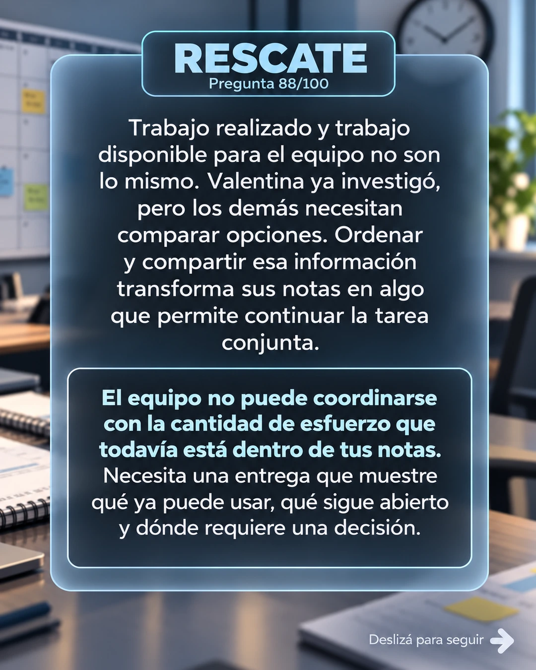 Rescate 88/100: del esfuerzo a un aporte disponible