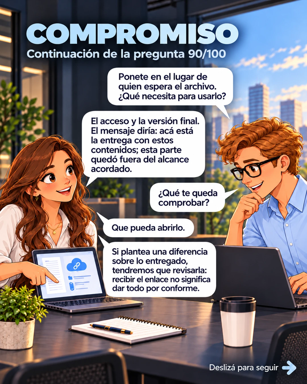 Continuación 90/100: comprobar acceso, versión y alcance