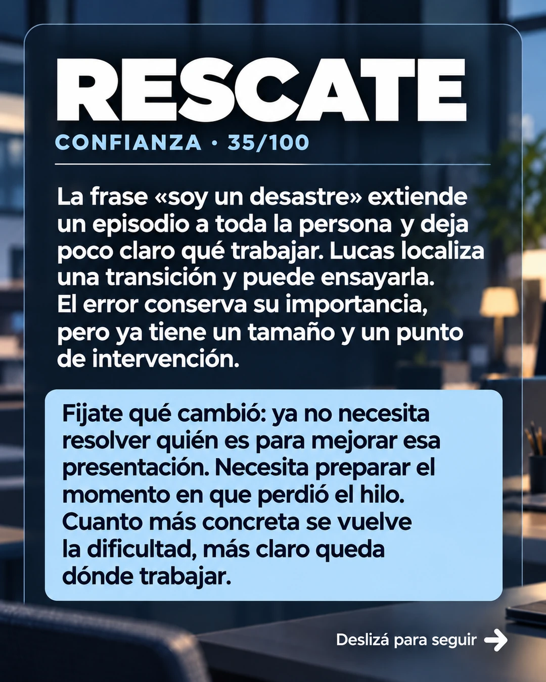 Rescate 35/100 · Precisar el error