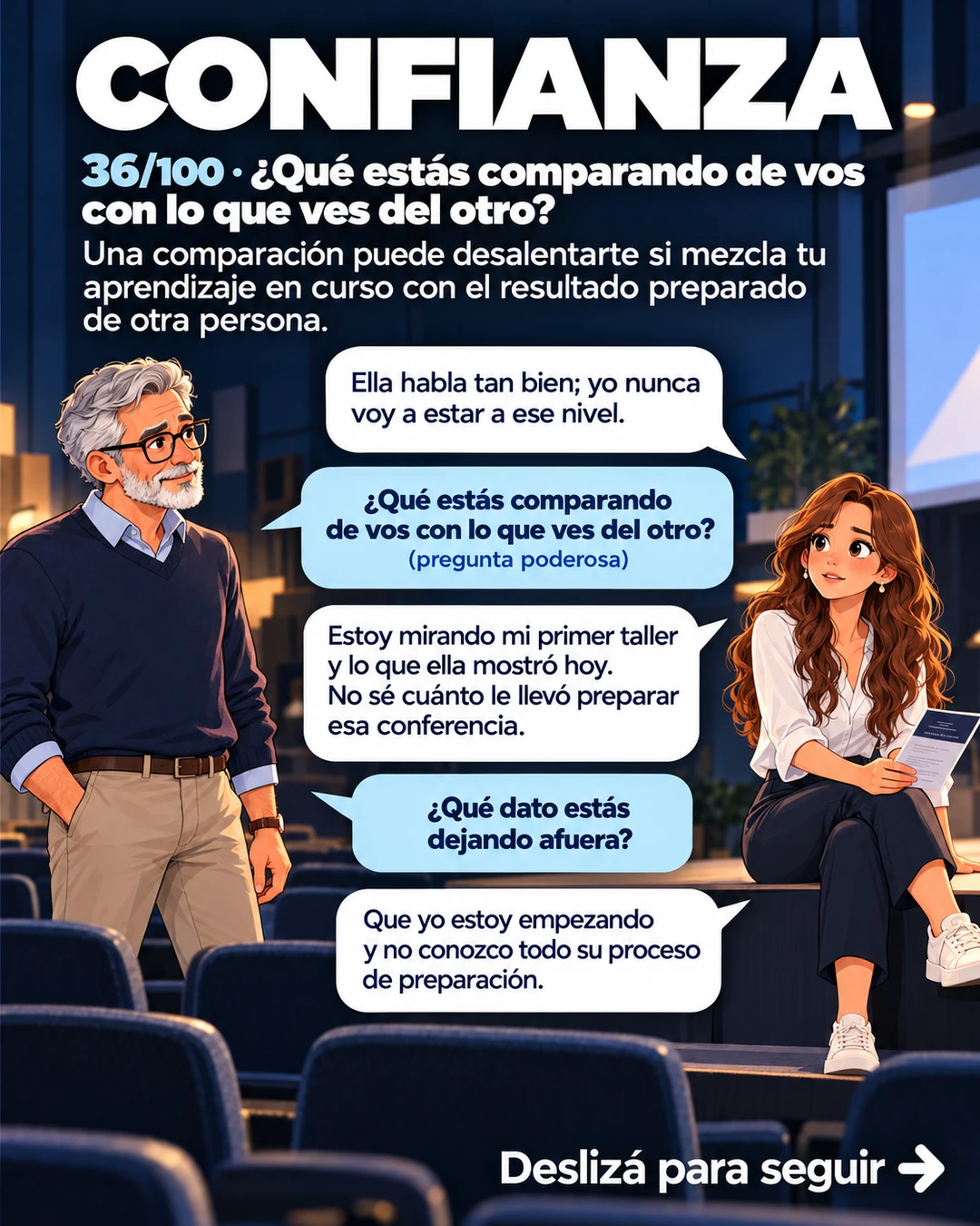 36/100 · ¿Qué estás comparando de vos con lo que ves del otro?