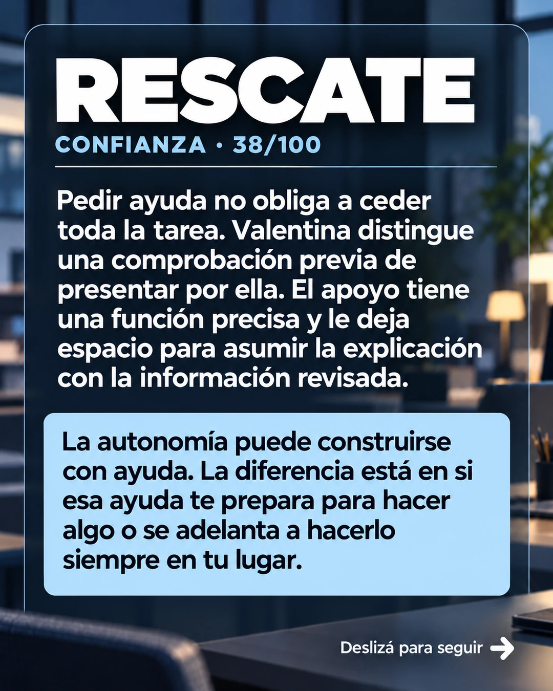 Rescate 38/100 · Pedir apoyo