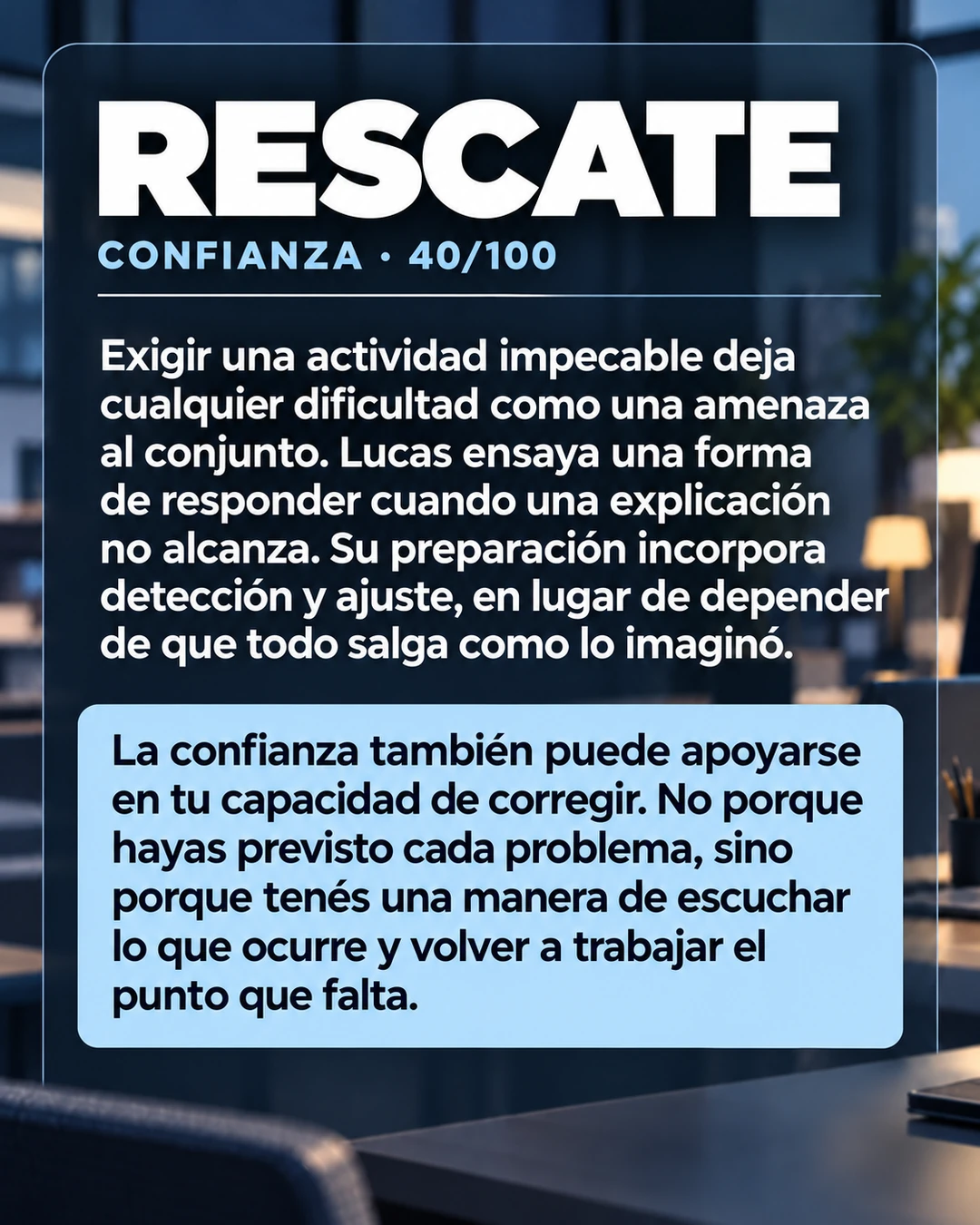 Rescate 40/100 · Preparar una respuesta