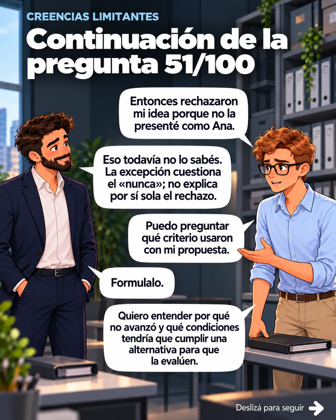 Continuación de la pregunta 51/100: consultar los criterios