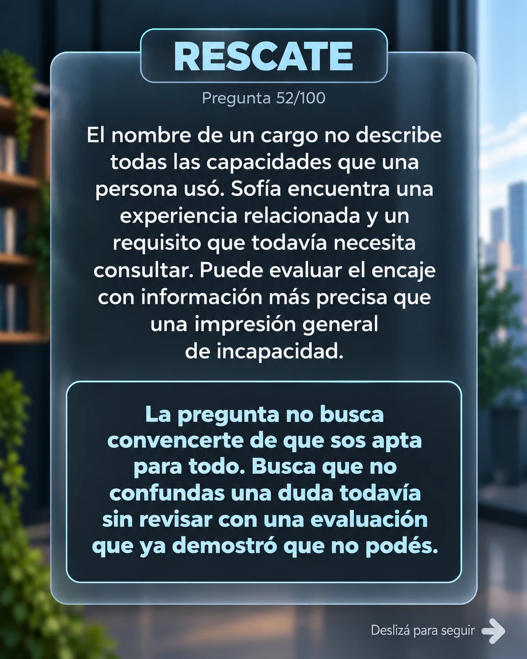 Rescate 52/100: comprobar antes de descartarte