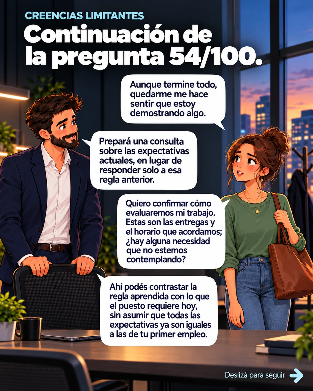 Continuación 54/100: aclarar las expectativas actuales
