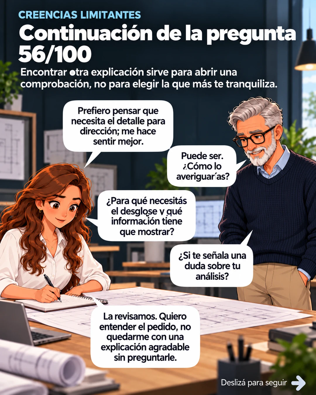 Continuación 56/100: comprobar la explicación