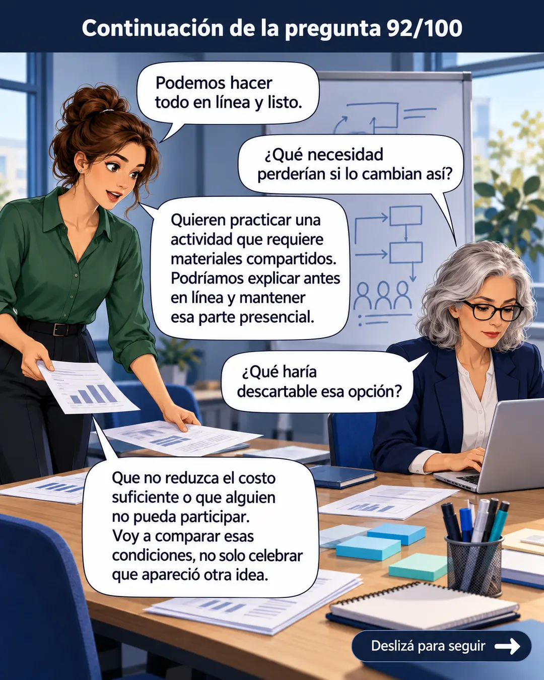 Continuación 92/100: comprobar la alternativa