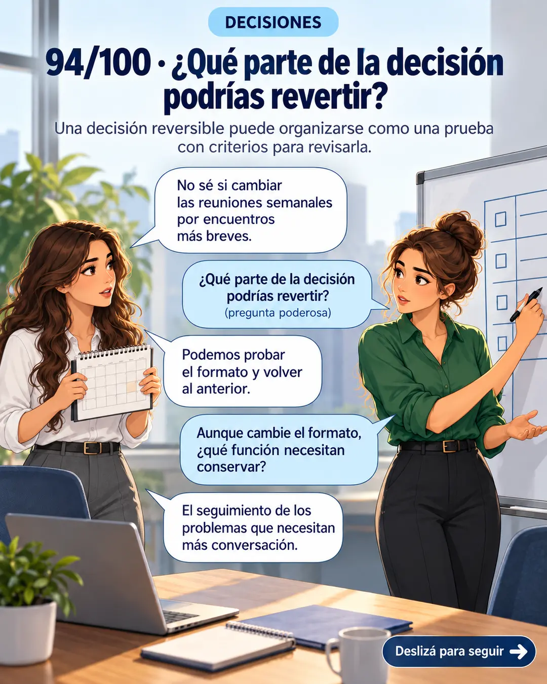 94/100 · ¿Qué parte de la decisión podrías revertir?