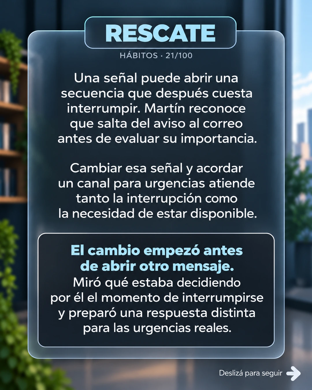 21/100 · Rescate: reconocer la señal