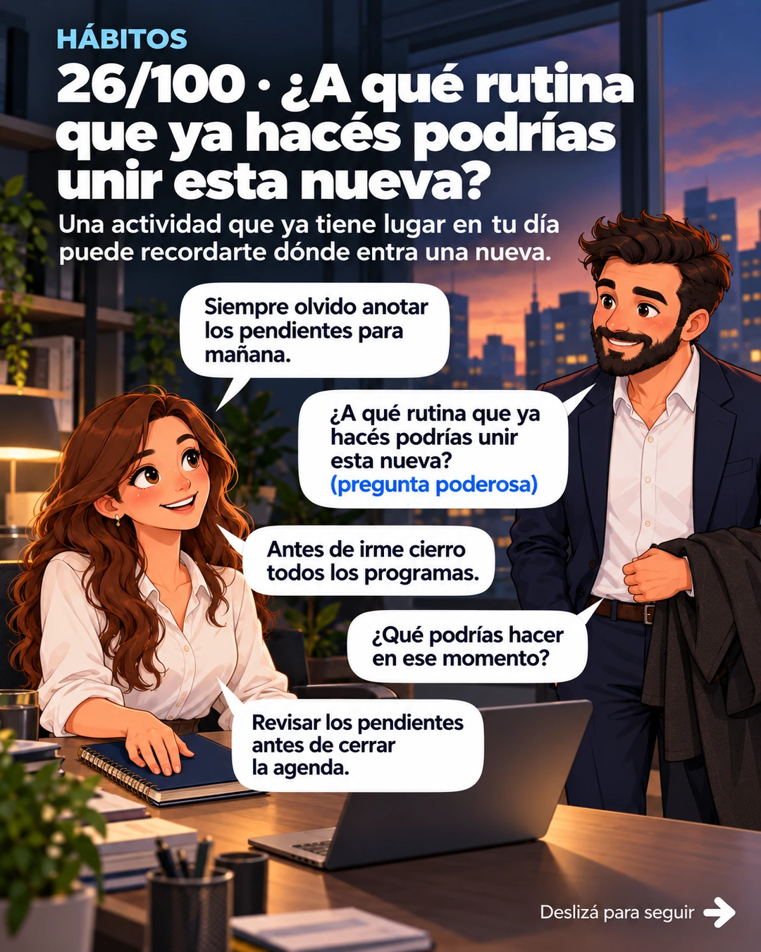 26/100 · ¿A qué rutina que ya hacés podrías unir esta nueva?