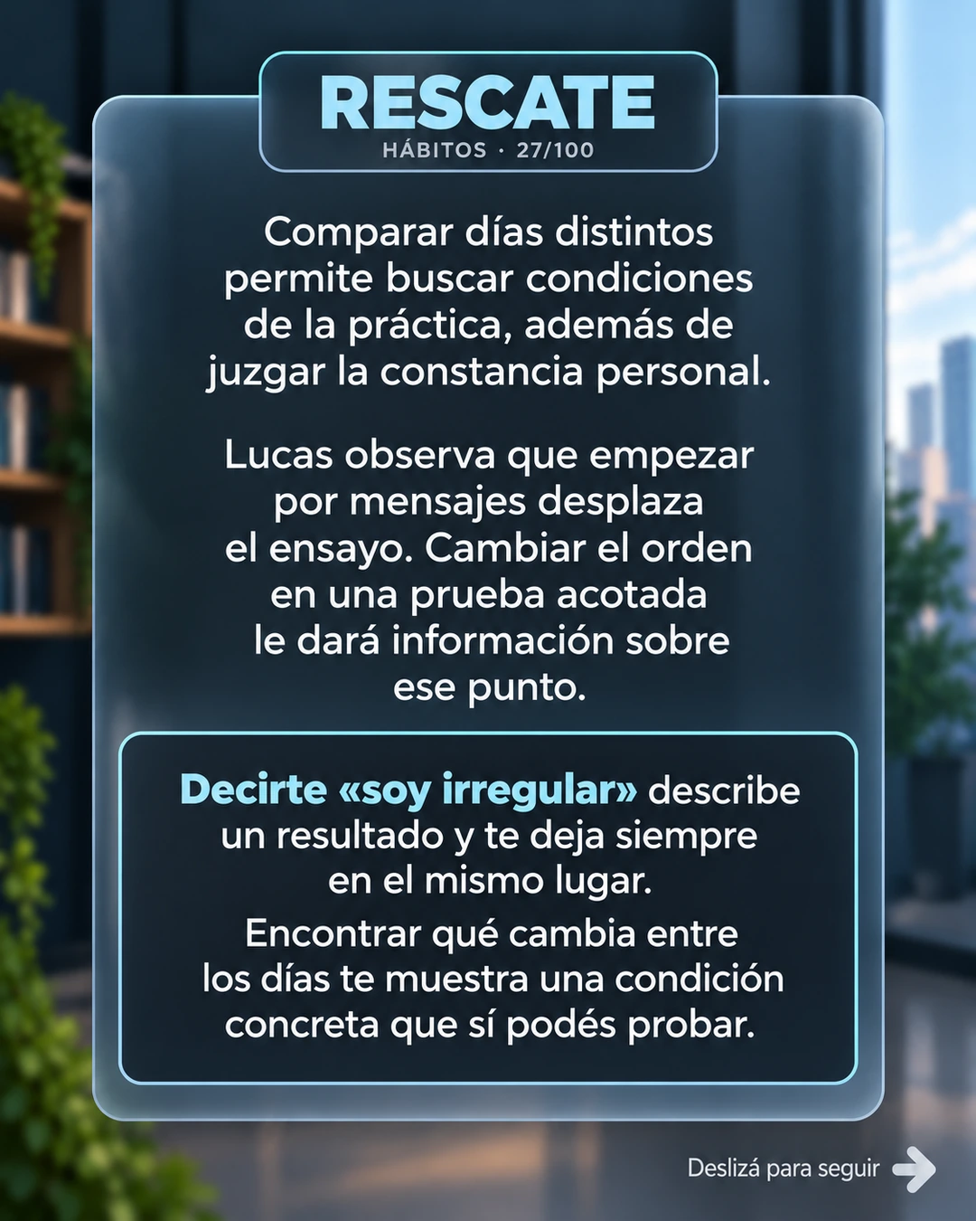 27/100 · Rescate: comparar las condiciones