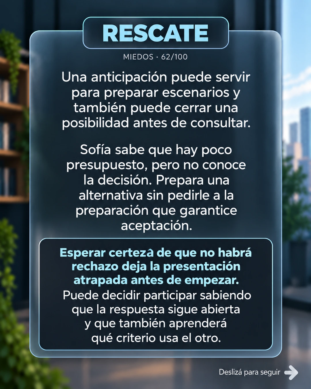 Rescate: Prepararse sin exigir aceptación