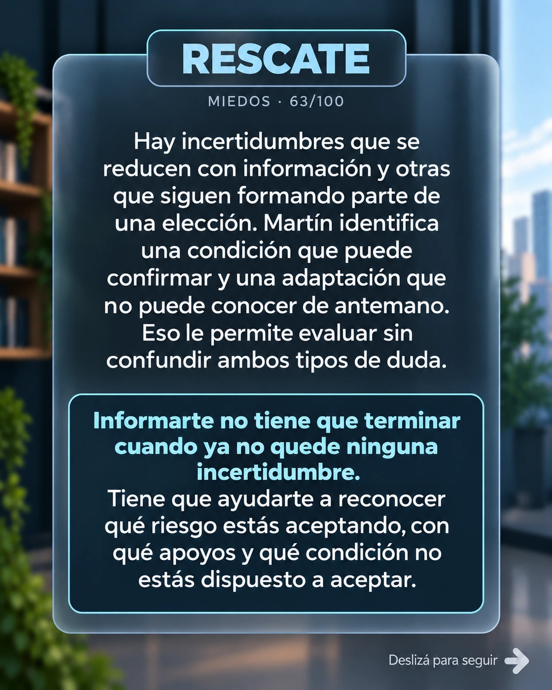 Rescate: Información para evaluar el riesgo