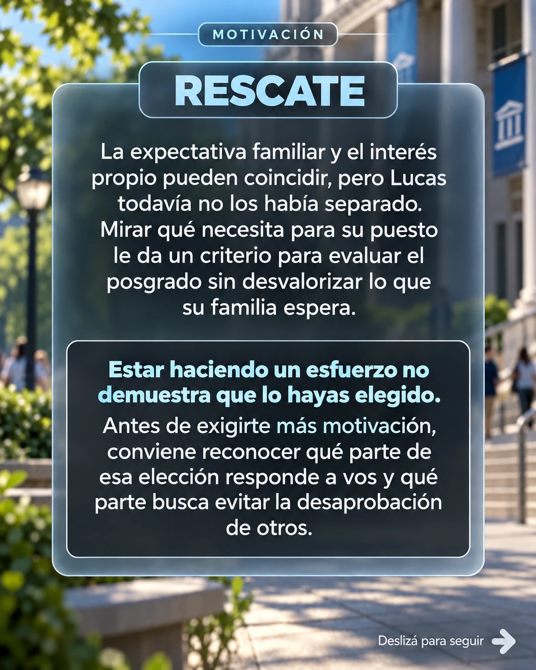 12/100 · Rescate: Elegir con un criterio propio
