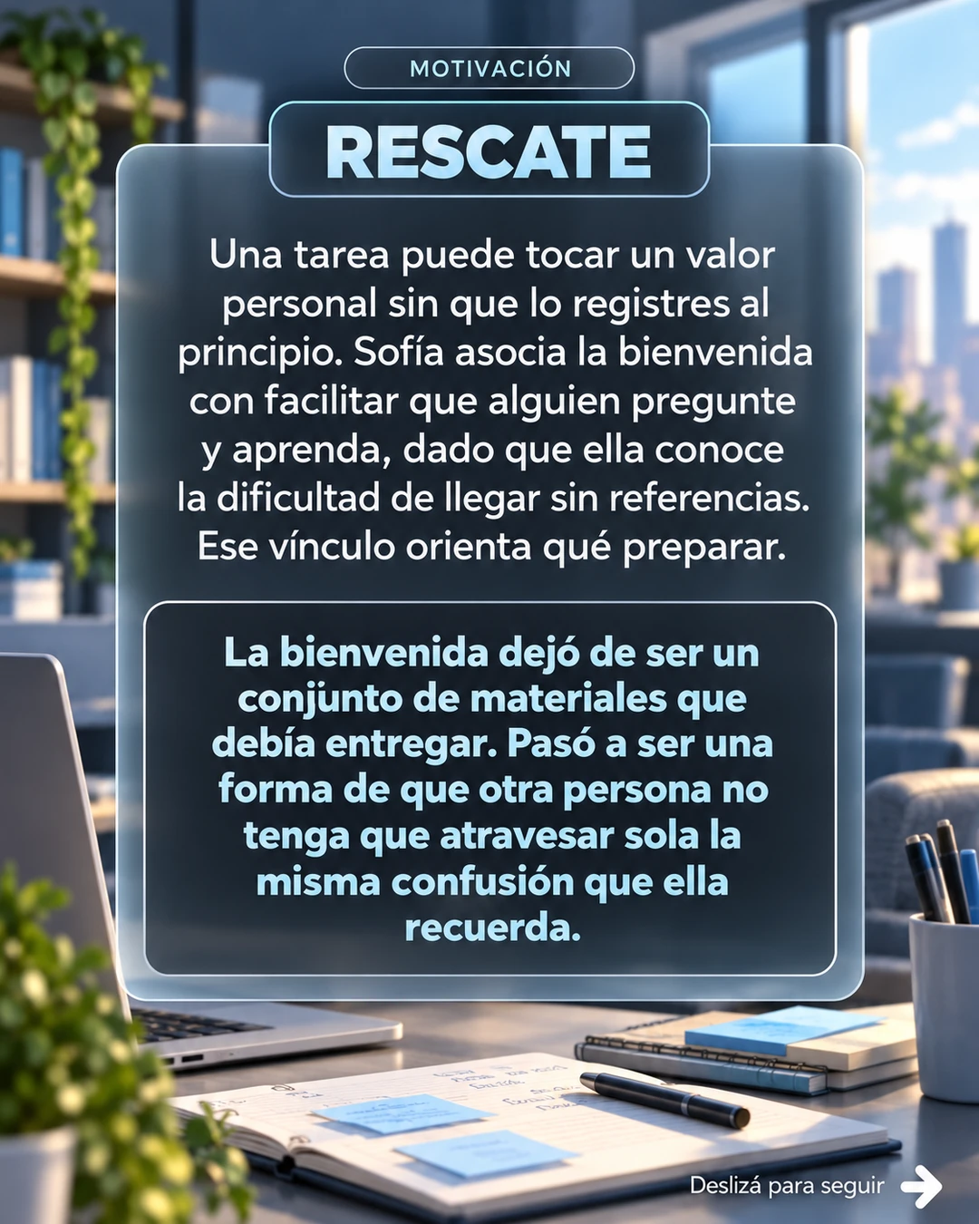 15/100 · Rescate: Conectar una tarea con tus valores
