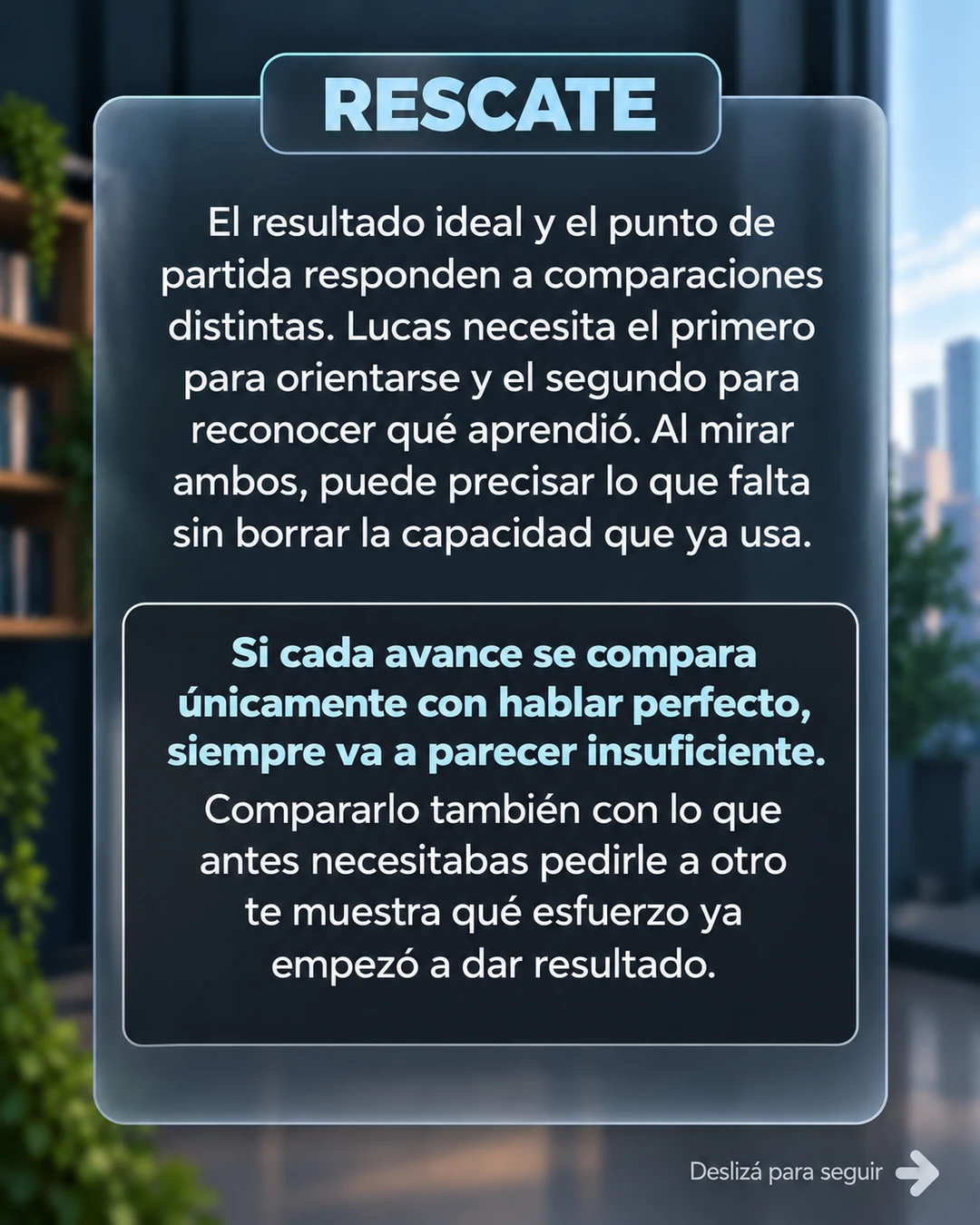 16/100 · Rescate: Reconocer el progreso