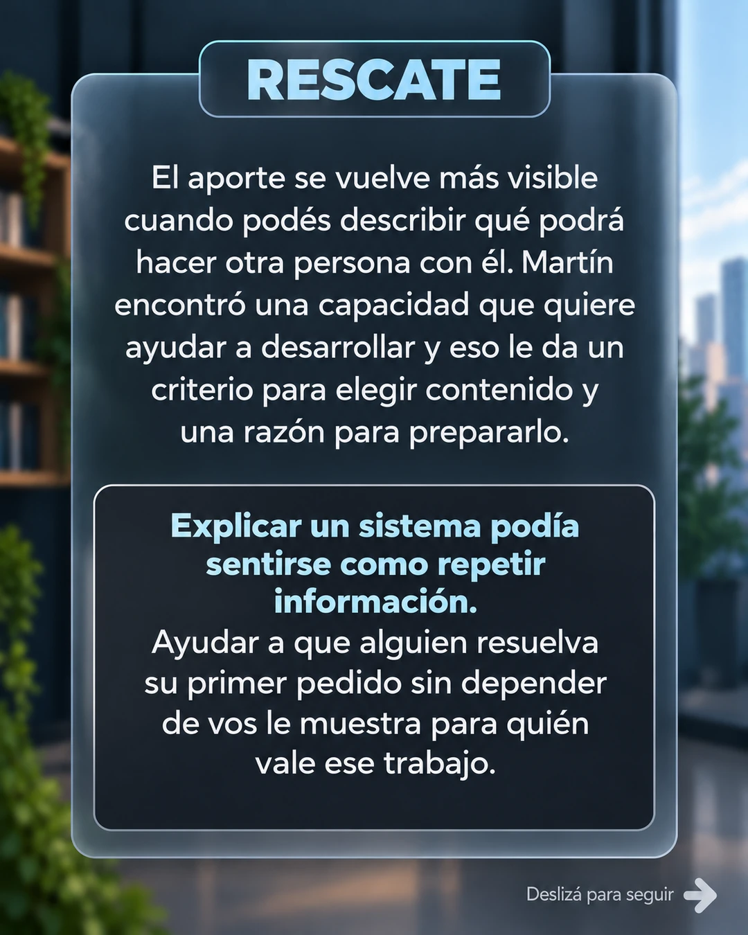 18/100 · Rescate: Hacer visible tu aporte