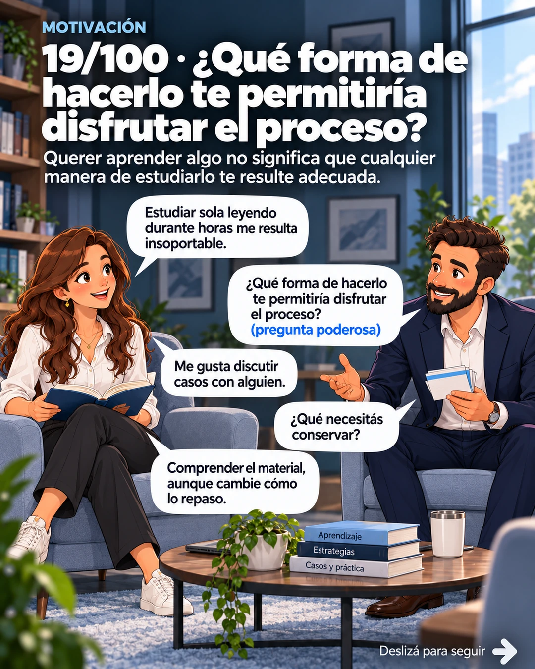 19/100 · ¿Qué forma de hacerlo te permitiría disfrutar el proceso?