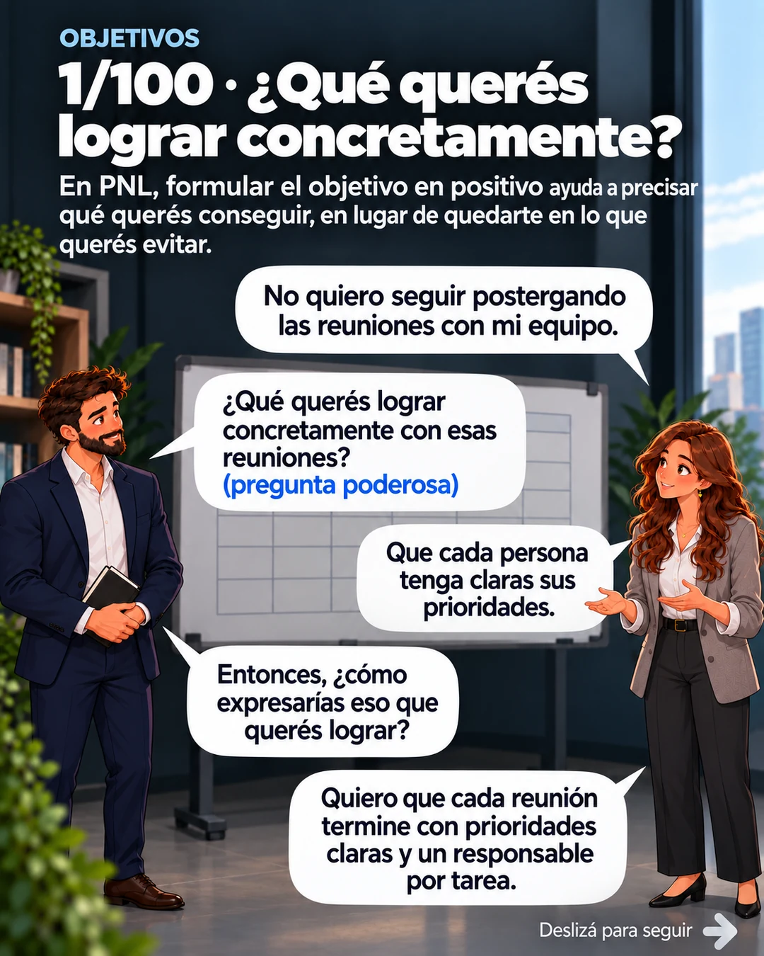 1/100 · ¿Qué querés lograr concretamente?
