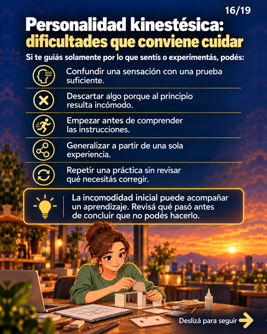 Personalidad kinestésica: dificultades que conviene cuidar