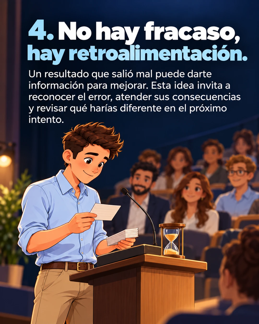4. No hay fracaso, hay retroalimentación