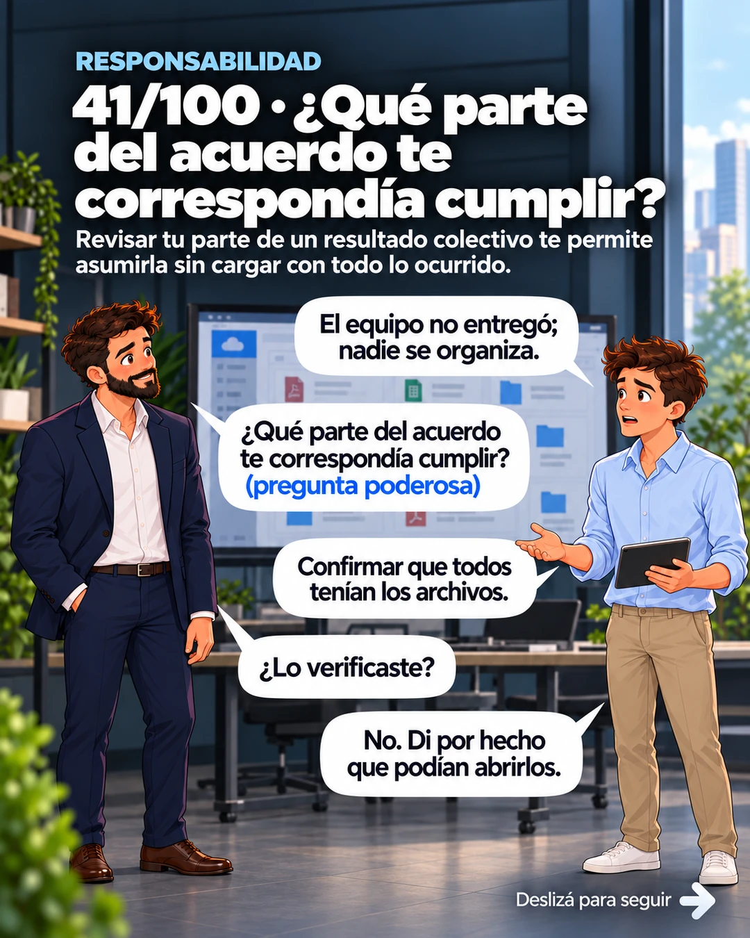 1/10 · ¿Qué parte del acuerdo te correspondía cumplir?