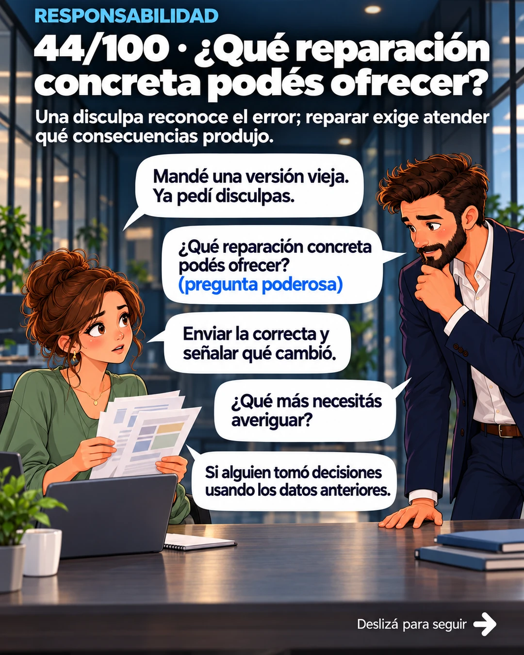 4/10 · ¿Qué reparación concreta podés ofrecer?